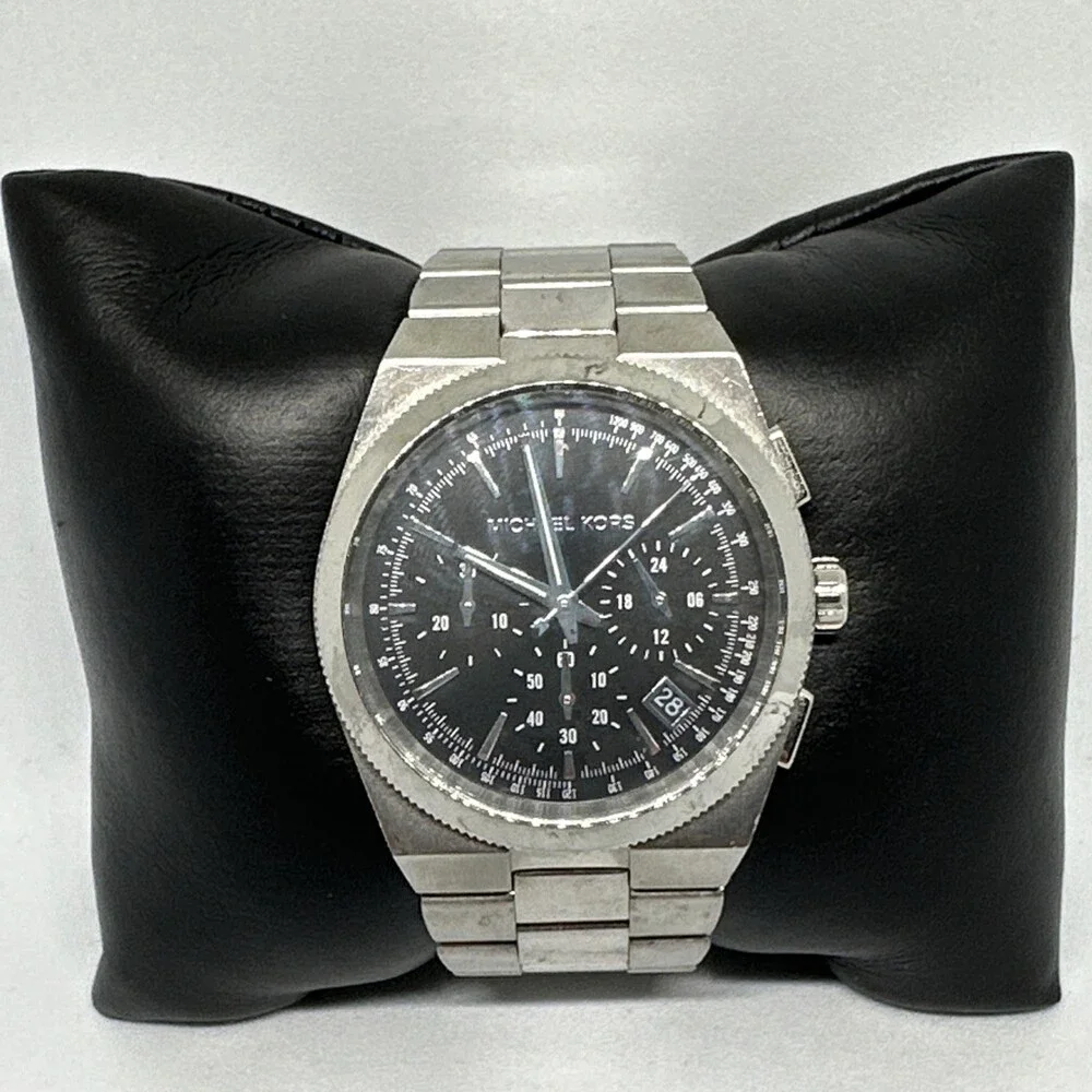 Michael Kors Channing MK6054 Men's Silver Stainless Steel Analog Watch HME559
